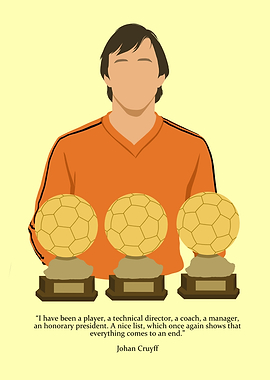 Johan Cruyff – Three Ballon d’Or Legacy | Iconic Football Illustration