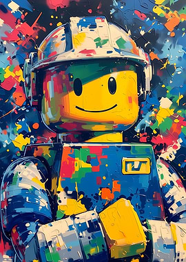 Colorful Lego Figure Painting