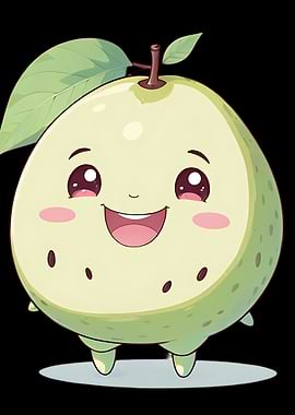 Cute Kawaii Guava Character