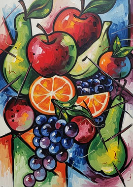 Vibrant Still Life Fruit Painting