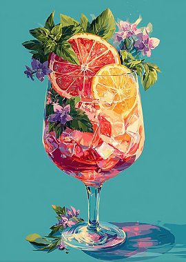 Refreshing Citrus and Mint Cocktail