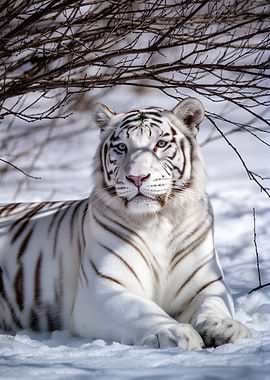 White Tiger in Snow