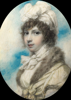 Portrait of a Young Woman in a Fur-Trimmed Coat