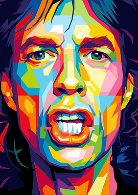 Mick Jagger Pop Art Portrait