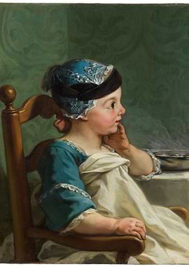 Child in Blue Dress and Blue Hat