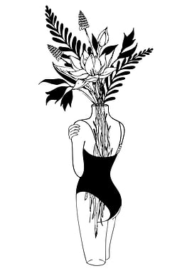 Woman with Flowers for a Head