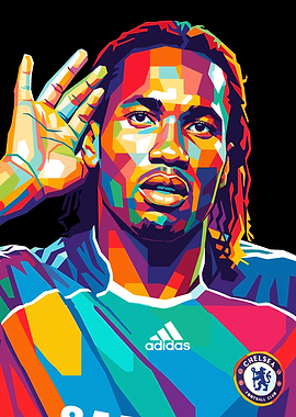 Didier Drogba Pop Art Portrait