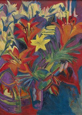 Vibrant Floral Still Life Painting