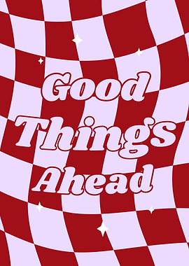 Good Things Ahead Retro Poster