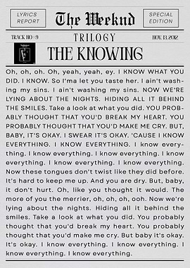 The Weeknd The Knowing