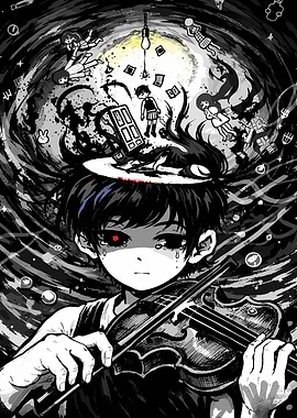 Omori Violinist with Dark Thoughts