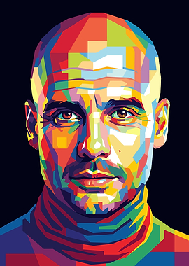 Pep Guardiola Pop Art Portrait