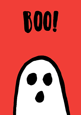 Cute Ghost Saying Boo