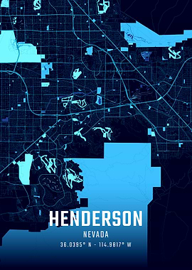 Henderson Nevada Midnight City Map