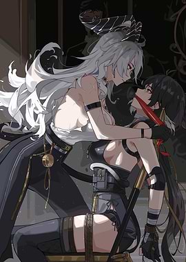 Anime characters in a dramatic scene