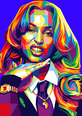 Colorful Pop Art Portrait of a Woman