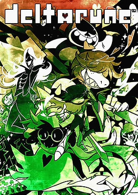 Deltarune Characters in Green and White