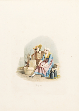 Milkmaid and Child with Buckets