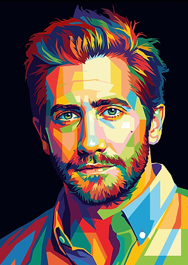 Jake Gyllenhaal Pop Art Portrait