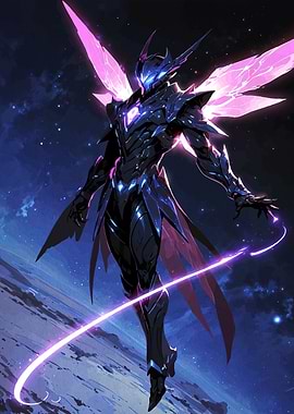 Futuristic Warrior in Space