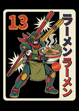 Robot Chef Serving Hot Ramen