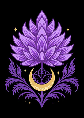 Thistle Moon Art - Mystical Botanical Night