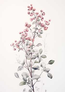 Delicate Pink Floral Branch