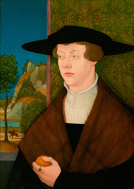 Portrait of a Young Man with an Orange