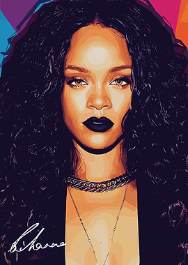 Rihanna Pop Art Portrait