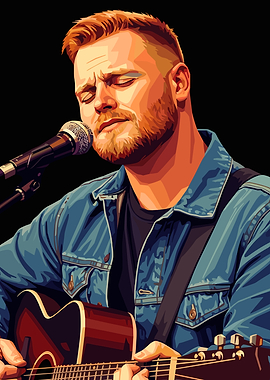 Zach Bryan playing guitar and singing