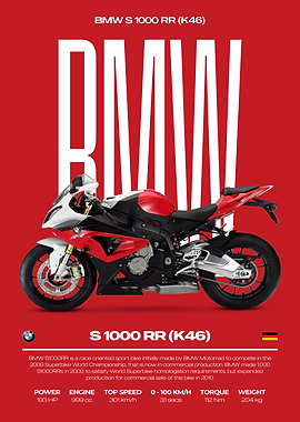 BMW S 1000 RR Motorcycle Poster