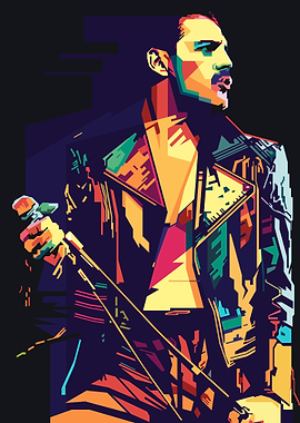 Freddie Mercury Pop Art Portrait