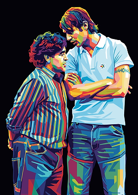 Maradona and Maldini Pop Art