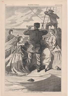 The Approach of the British Pirate 'Alabama'