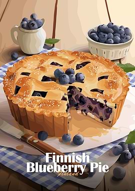 Finnish Blueberry Pie