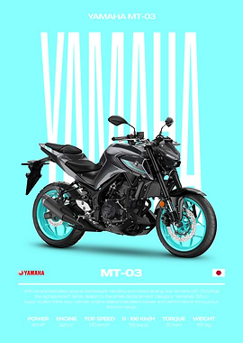 Yamaha MT-03 Motorcycle Poster