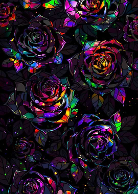 Stained Glass Roses