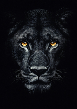 Black Panther with Golden Eyes