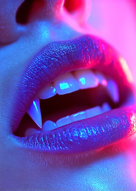 Vampire Fangs and Lips