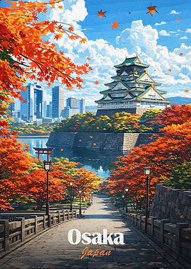 Osaka Castle in Autumn