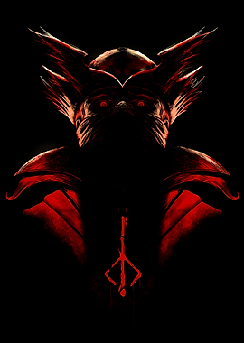 Dark Hunter with Red Accents