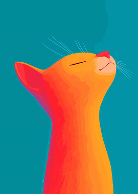 Orange Cat Enjoying the Sun