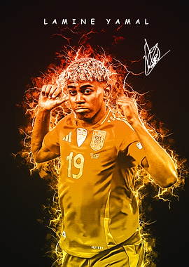 Lamine Yamal Electric Portrait