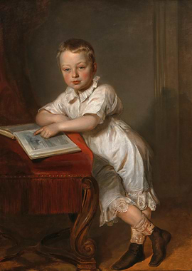 Portrait of a Young Boy Reading