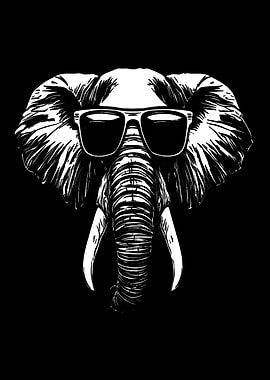 Elephant Wearing Sunglasses