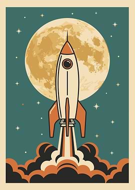 Classic Space Flight to the Moon