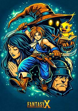 Final Fantasy IX Characters and Chocobo