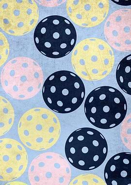 Vintage Pickleball Poster – Colorful Retro Pickleballs Wall Art