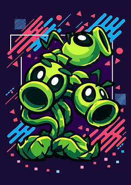 Peashooter Trio from Plants vs. Zombies