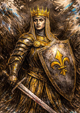 Warrior Queen with Sword and Shield